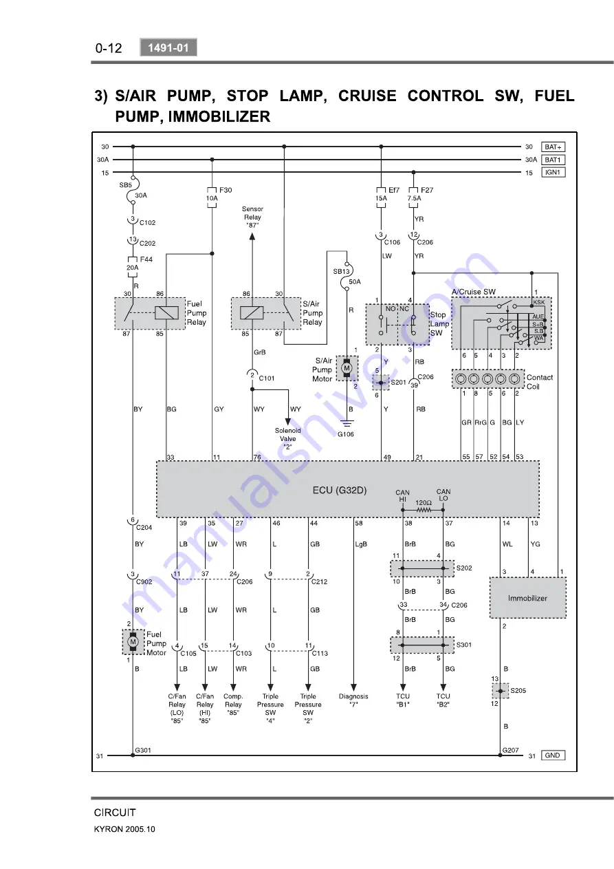 SSANGYONG Kyron D100 2005 Manual Download Page 66