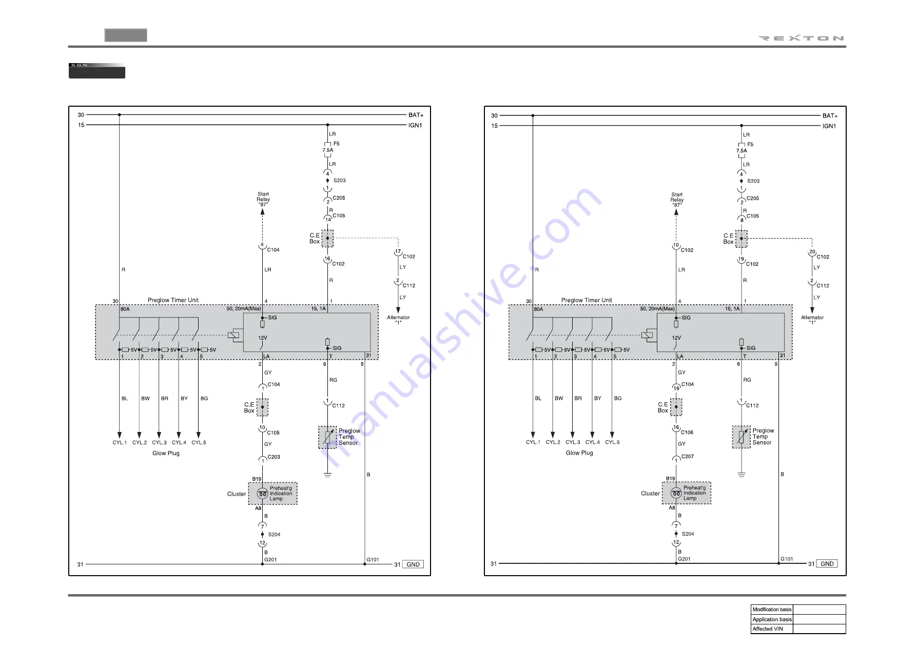 SSANGYONG REXTON 2004.04 Manual Download Page 58