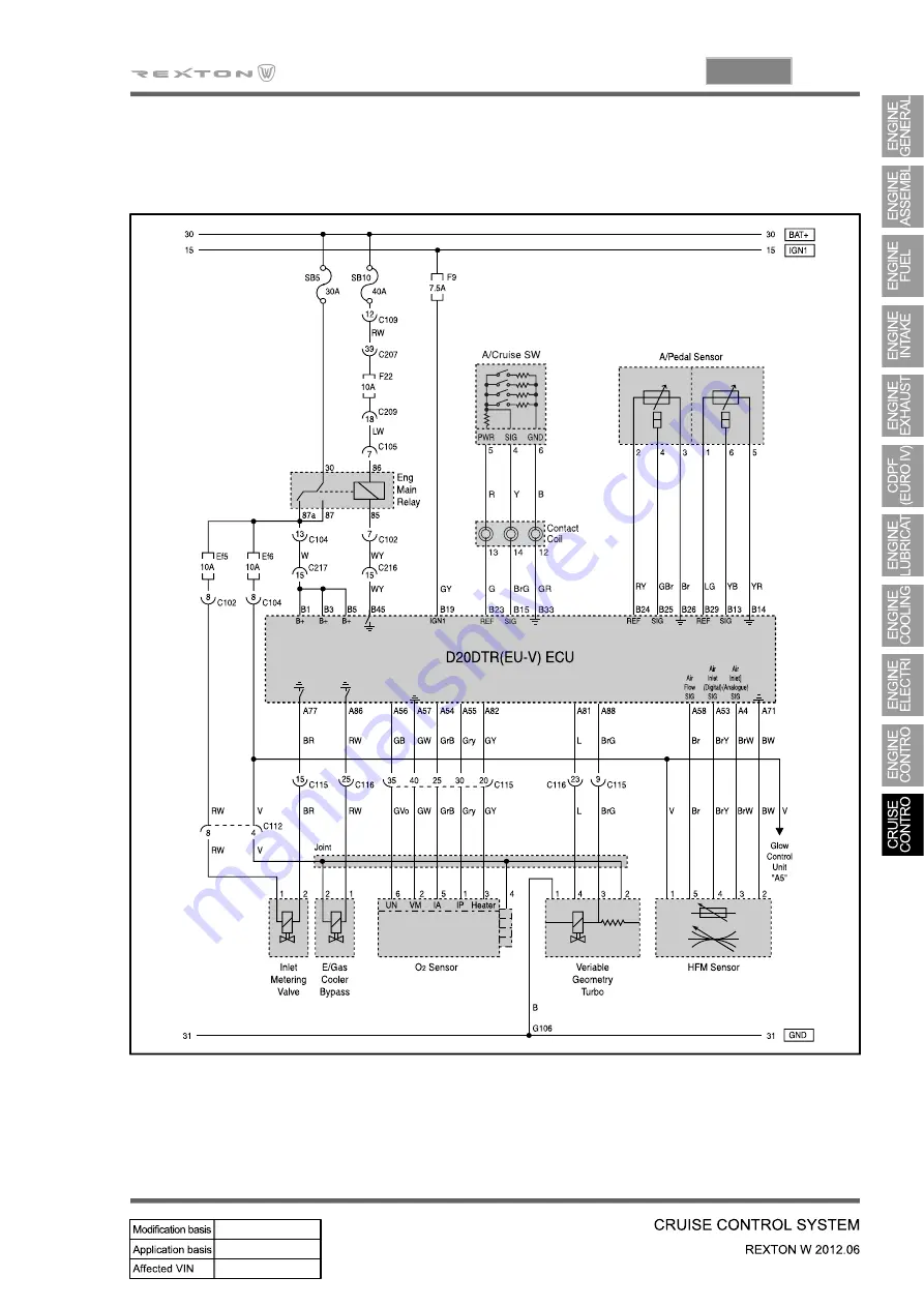 SSANGYONG Rexton W 2012.06 Manual Download Page 417