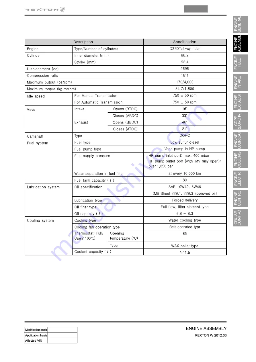 SSANGYONG Rexton W 2012.06 Скачать руководство пользователя страница 469