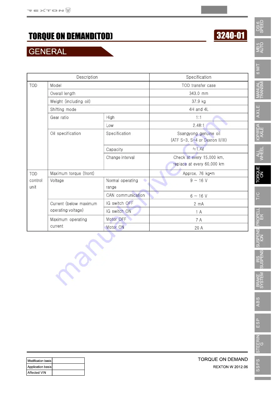 SSANGYONG Rexton W 2012.06 Manual Download Page 894