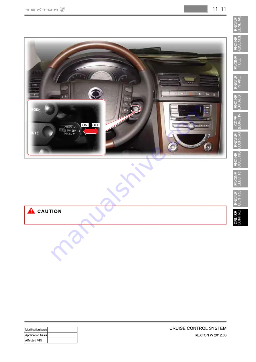 SSANGYONG Rexton Y290 2012 Manual Download Page 51