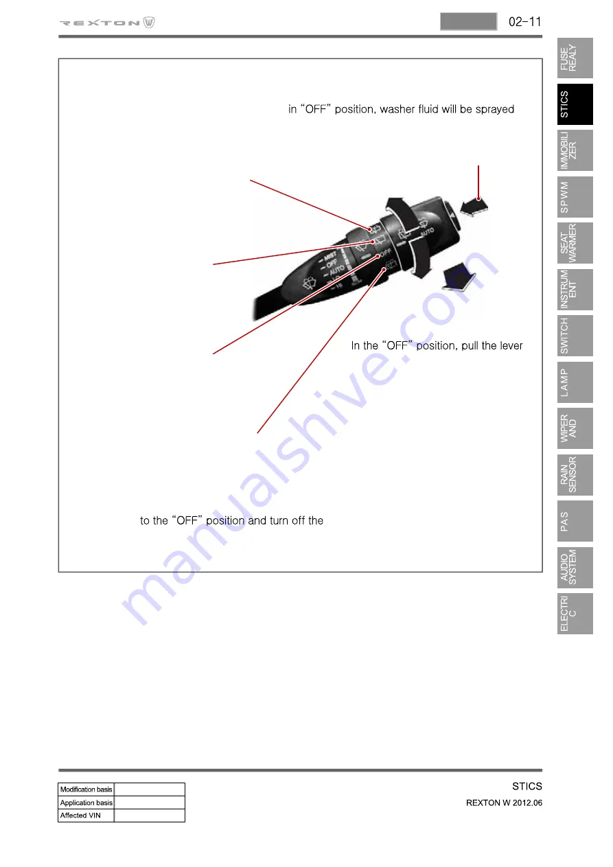 SSANGYONG Rexton Y290 2012 Manual Download Page 105