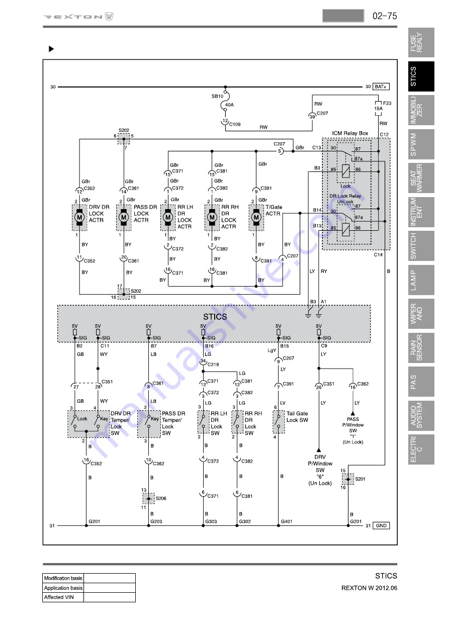 SSANGYONG Rexton Y290 2012 Manual Download Page 169