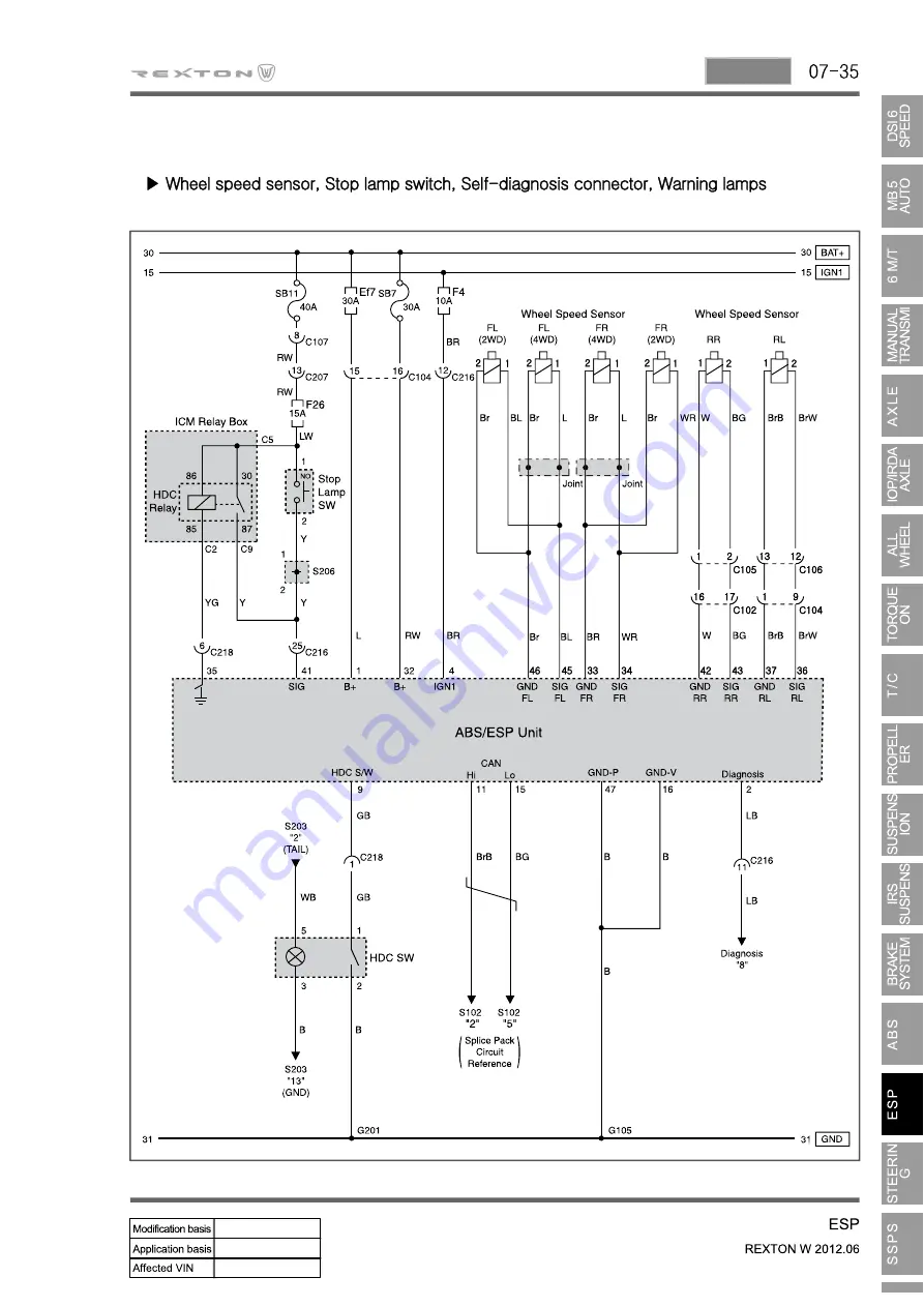 SSANGYONG Rexton Y290 2012 Manual Download Page 551