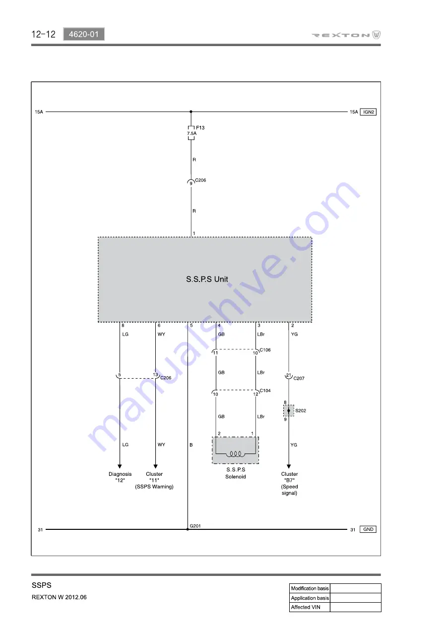 SSANGYONG Rexton Y290 2012 Manual Download Page 576