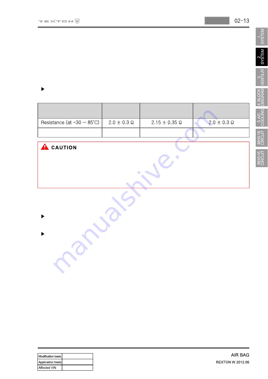 SSANGYONG Rexton Y290 2012 Manual Download Page 635