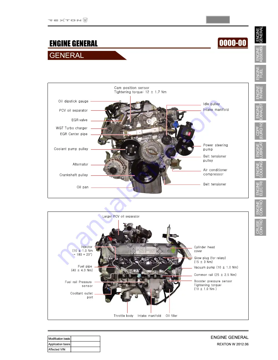 SSANGYONG REXTON Скачать руководство пользователя страница 1