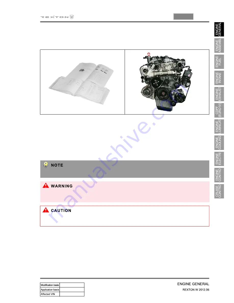 SSANGYONG REXTON Service Manual Download Page 19