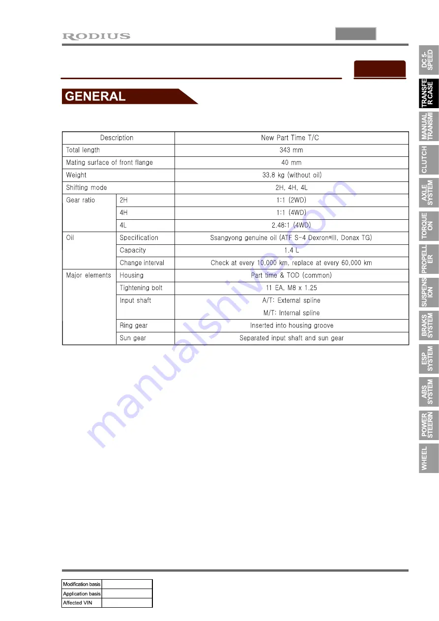 SSANGYONG RODIUS 2005.07 Скачать руководство пользователя страница 185