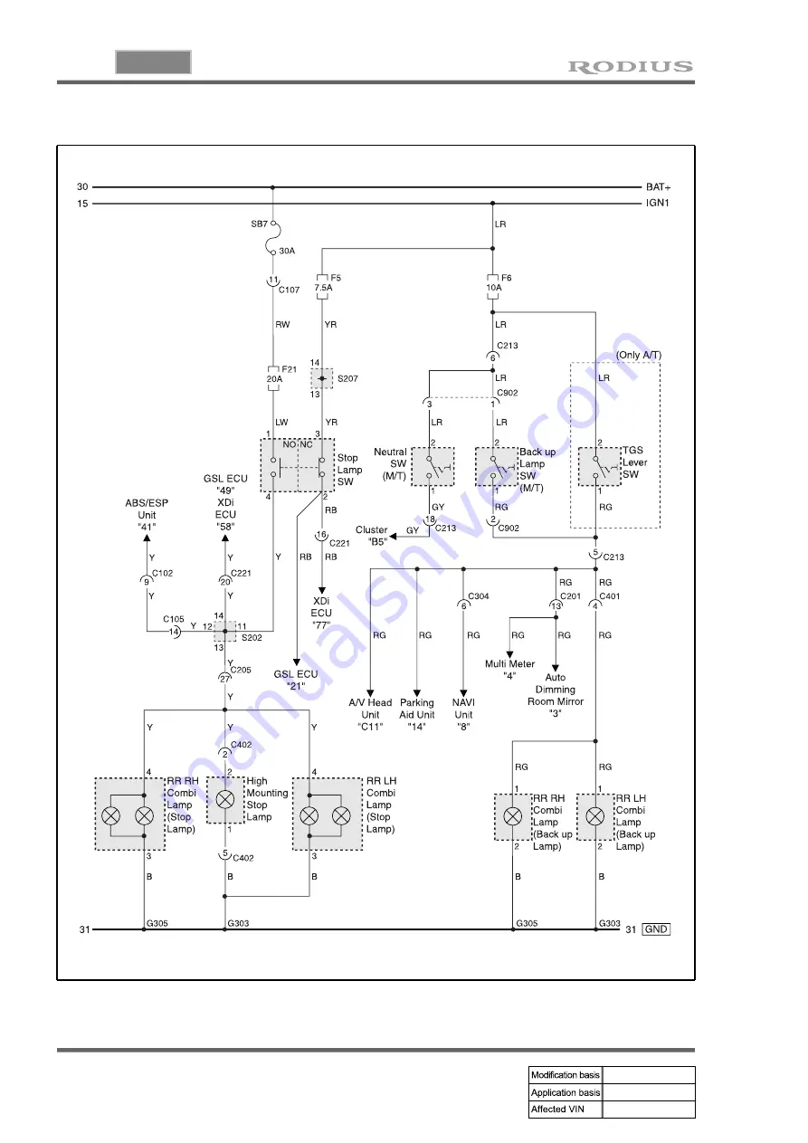 SSANGYONG RODIUS 2005.07 Manual Download Page 203