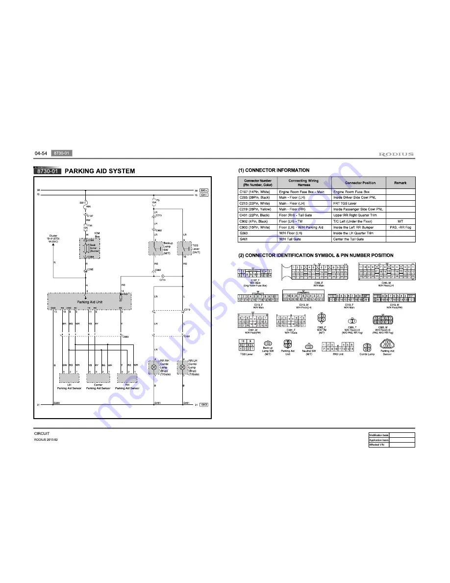 SSANGYONG Rodius 2013 Manual Download Page 109