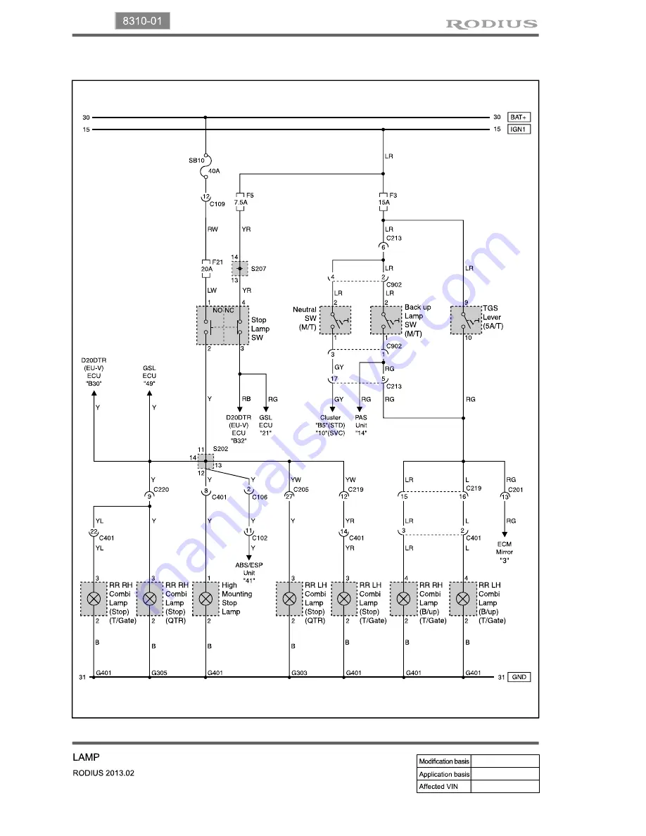 SSANGYONG Rodius 2013 Manual Download Page 502