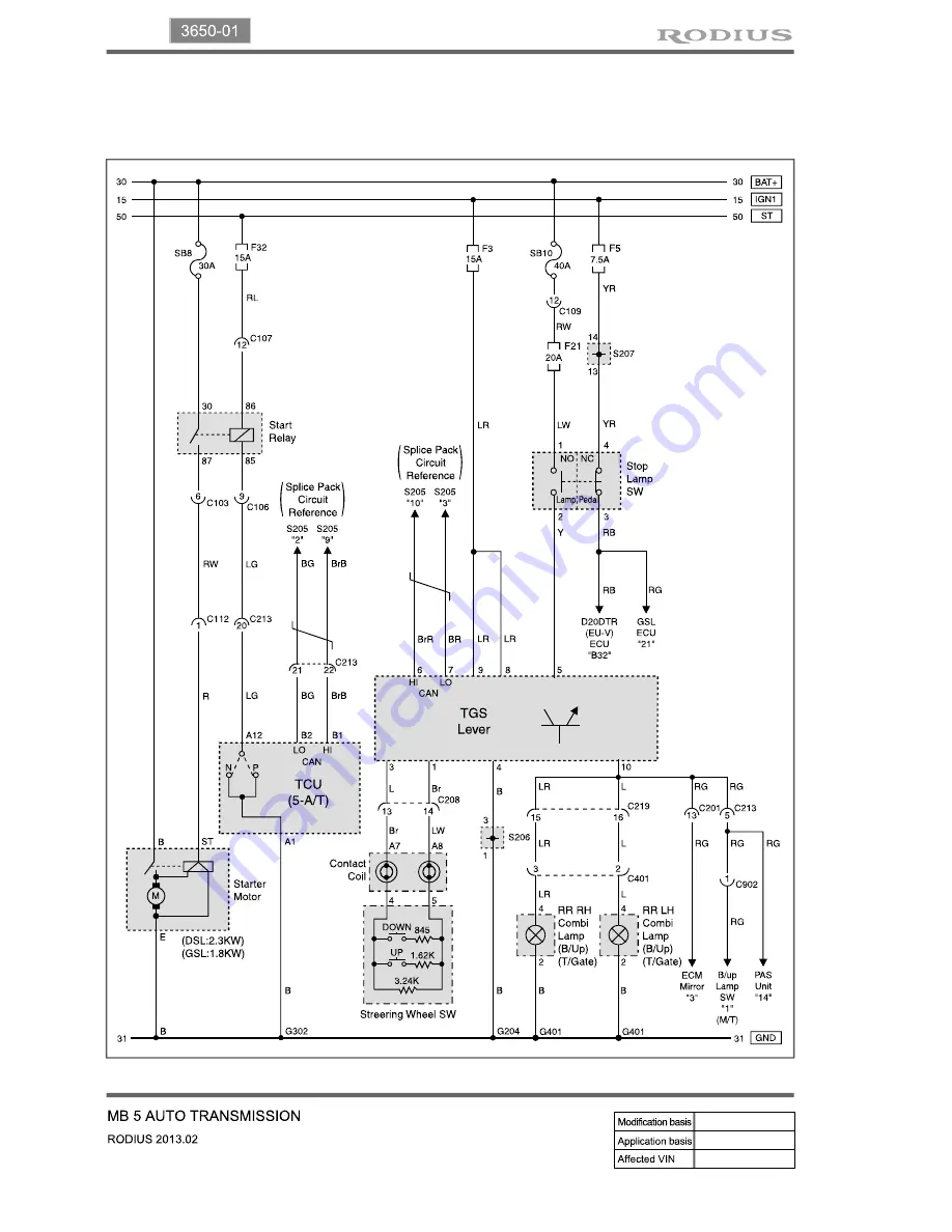 SSANGYONG Rodius 2013 Manual Download Page 569