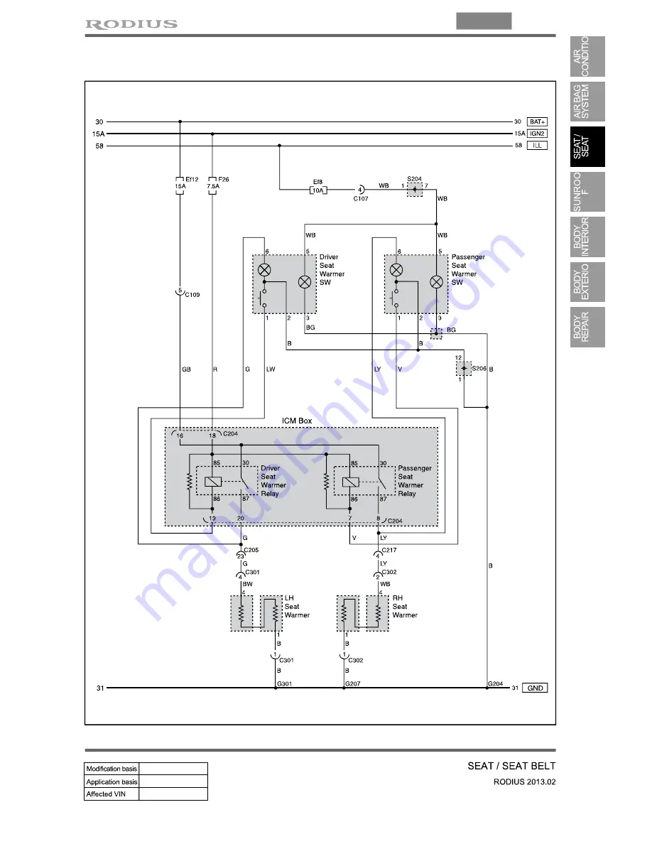 SSANGYONG Rodius 2013 Manual Download Page 778