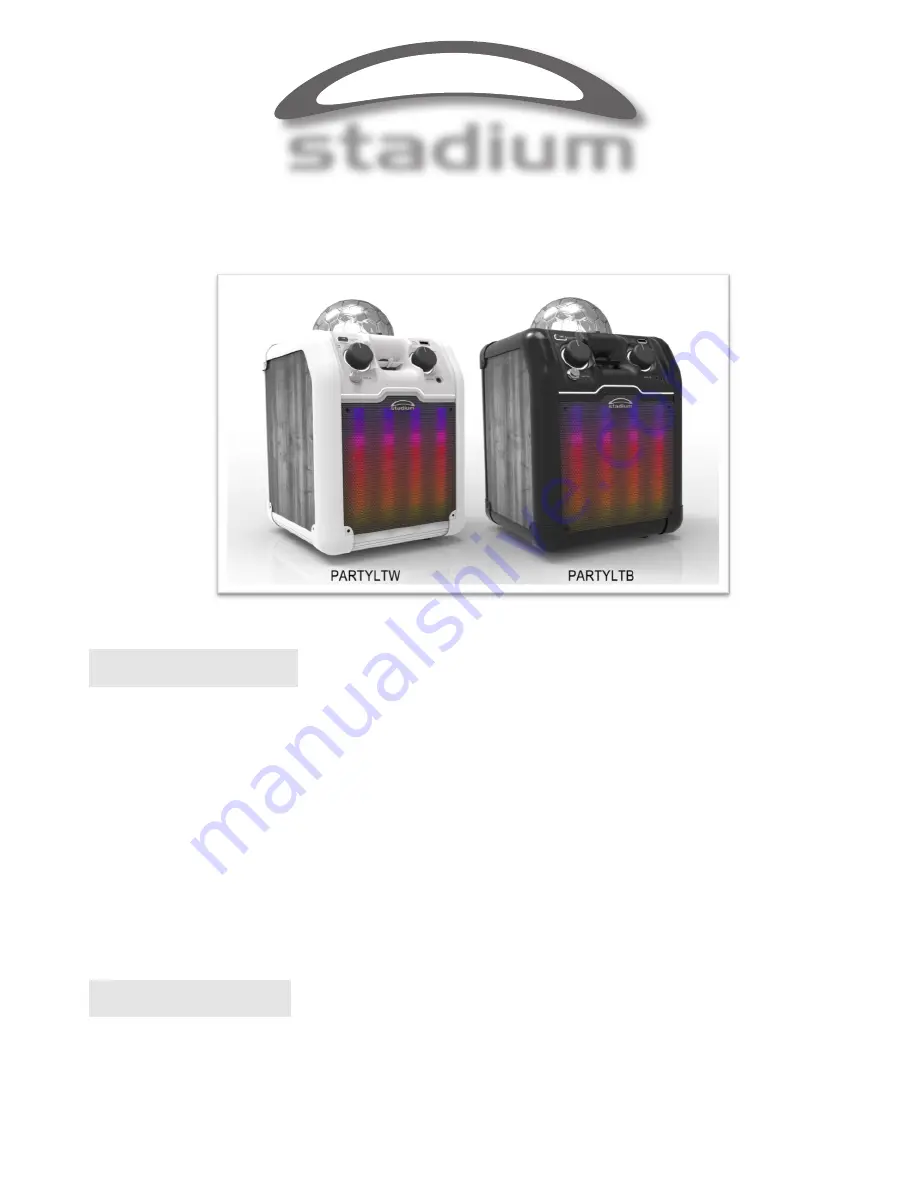 Stadium partymaker brite PARTYLTW User Manual Download Page 1