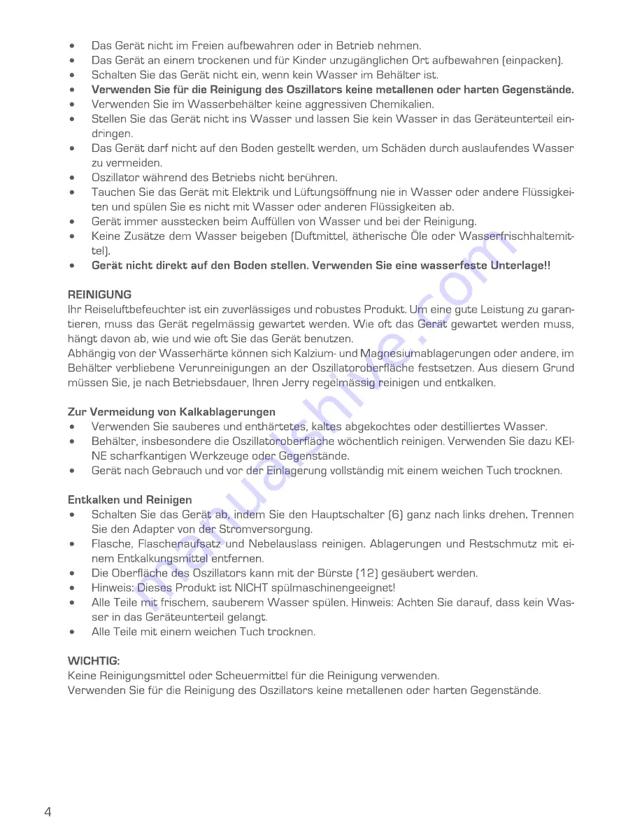 Stadler Form Jerry Operating Instructions Manual Download Page 7