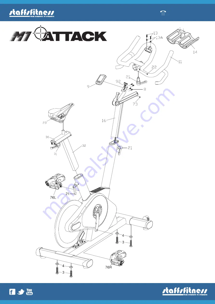 Staffs Fitness M1 Attack Скачать руководство пользователя страница 4