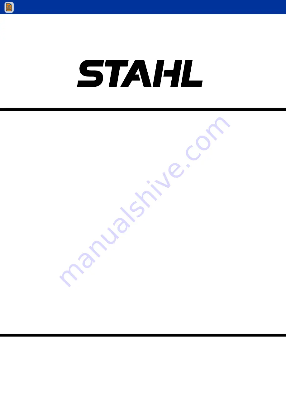 Stahl 3200 LRX Owner'S Manual Download Page 1