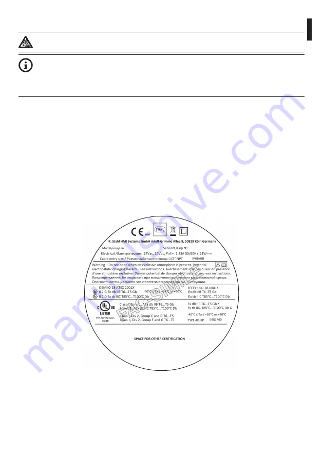 Stahl EC-910-AFZ Скачать руководство пользователя страница 13