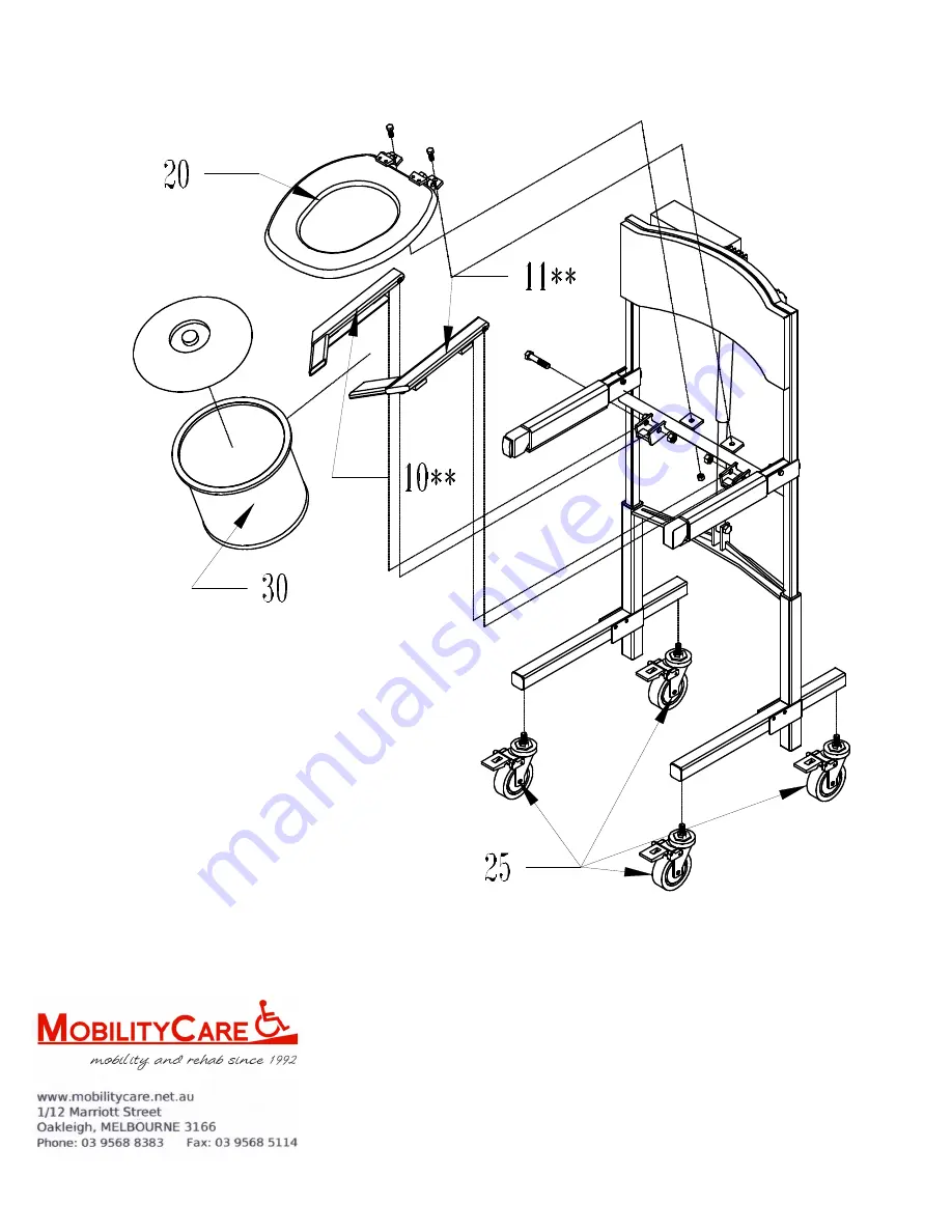 Stand Aid of Iowa Mobile Power Toilet Aid Скачать руководство пользователя страница 9