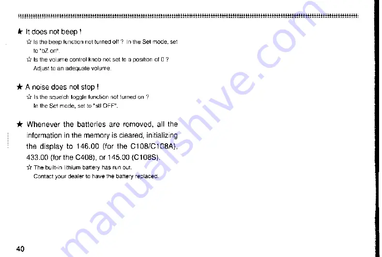 Standard C108 Owner'S Manual Download Page 42