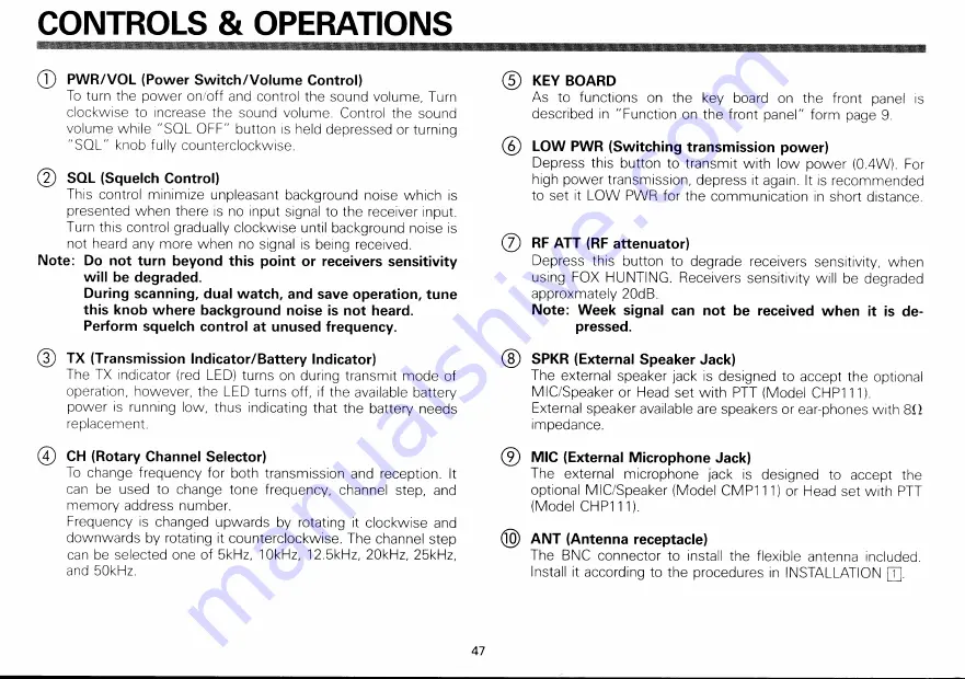 Standard C500E Owner'S Manual Download Page 48