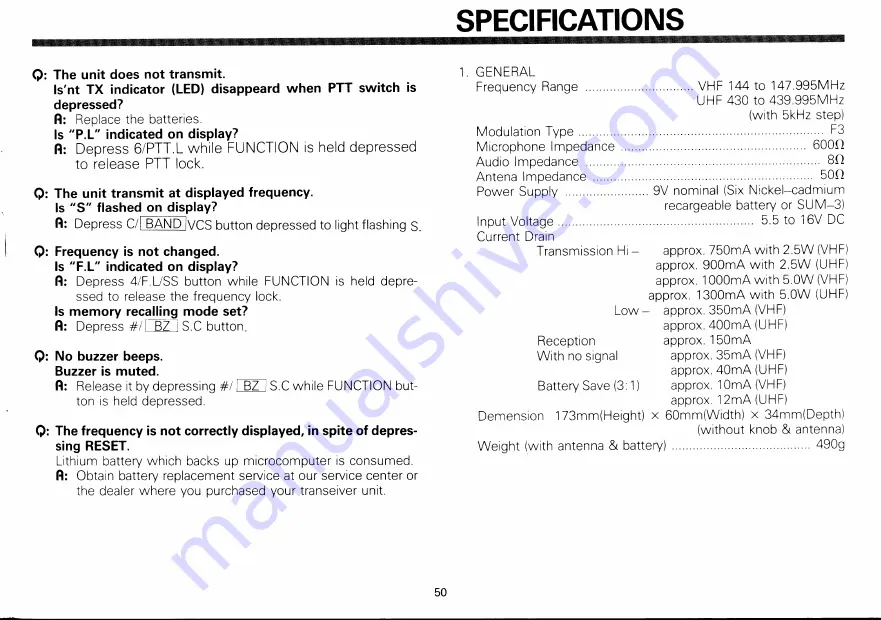 Standard C500E Owner'S Manual Download Page 51