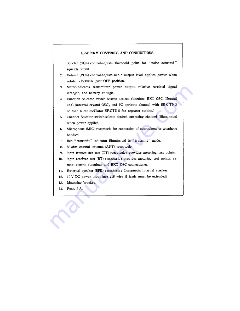 Standard SR-C826M Operating Instructions Manual Download Page 8