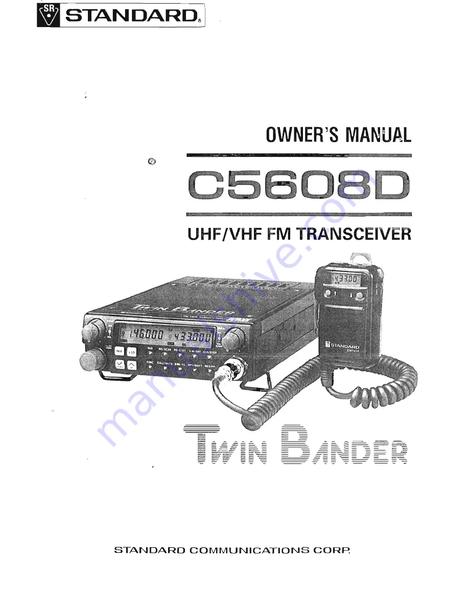 Standard Twin Bander C5608D Скачать руководство пользователя страница 1