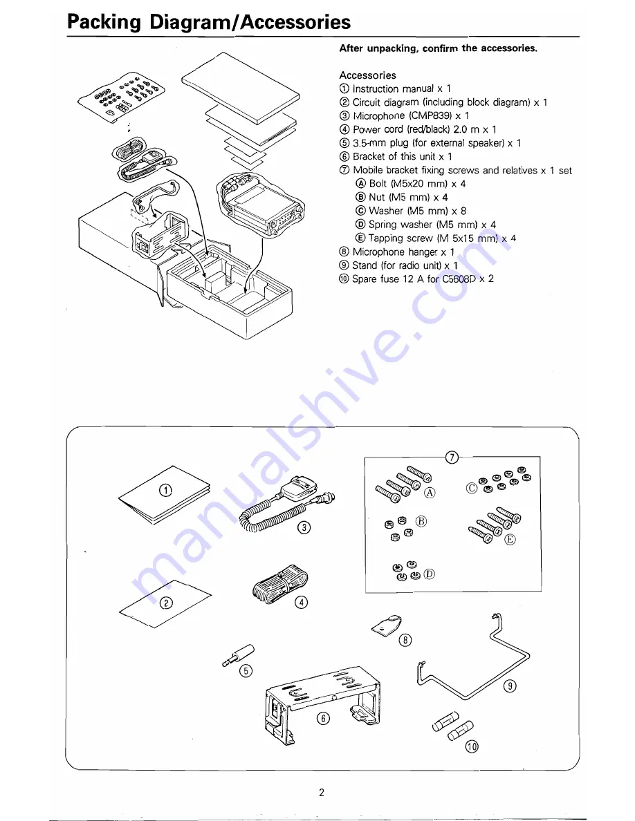 Standard Twin Bander C5608D Owner'S Manual Download Page 3