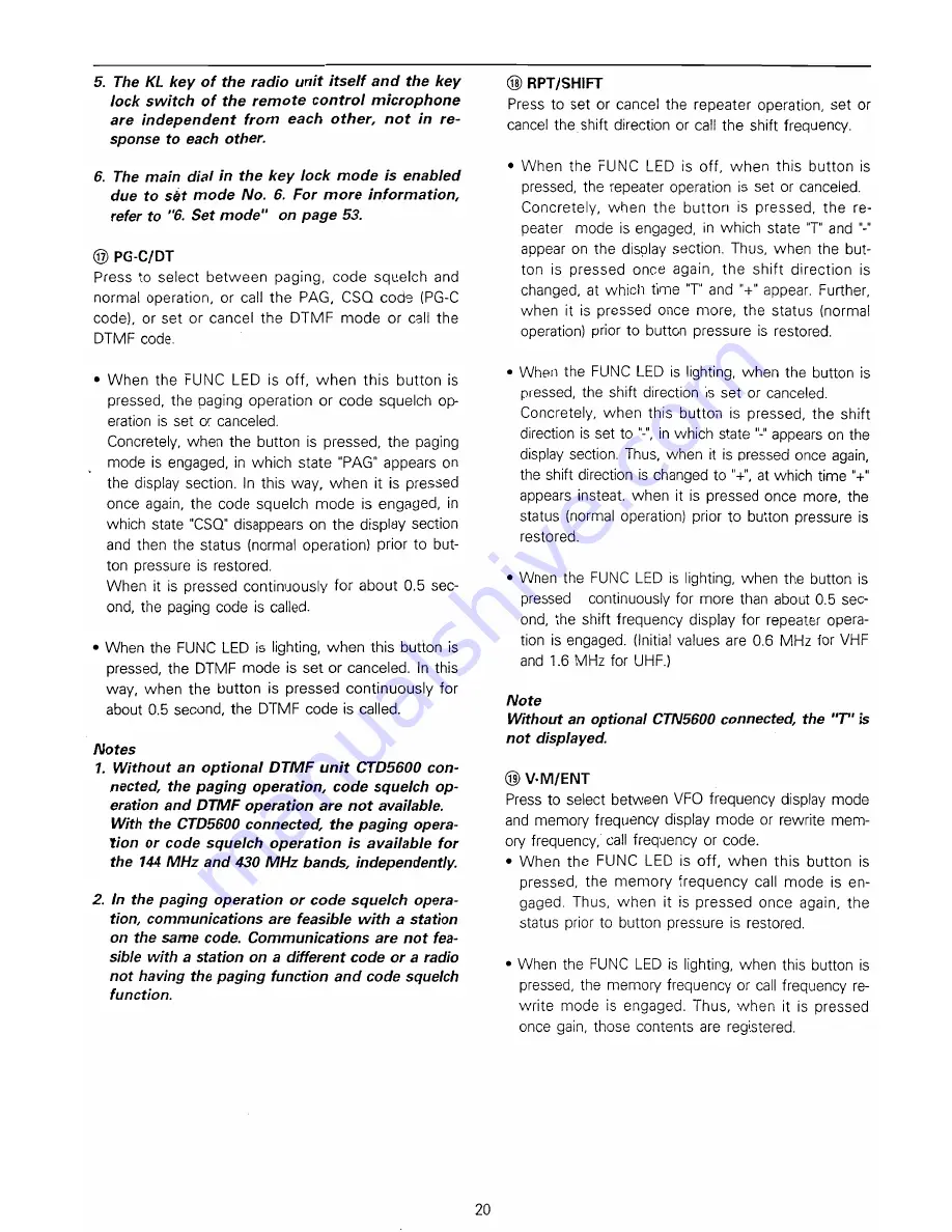 Standard Twin Bander C5608D Owner'S Manual Download Page 21