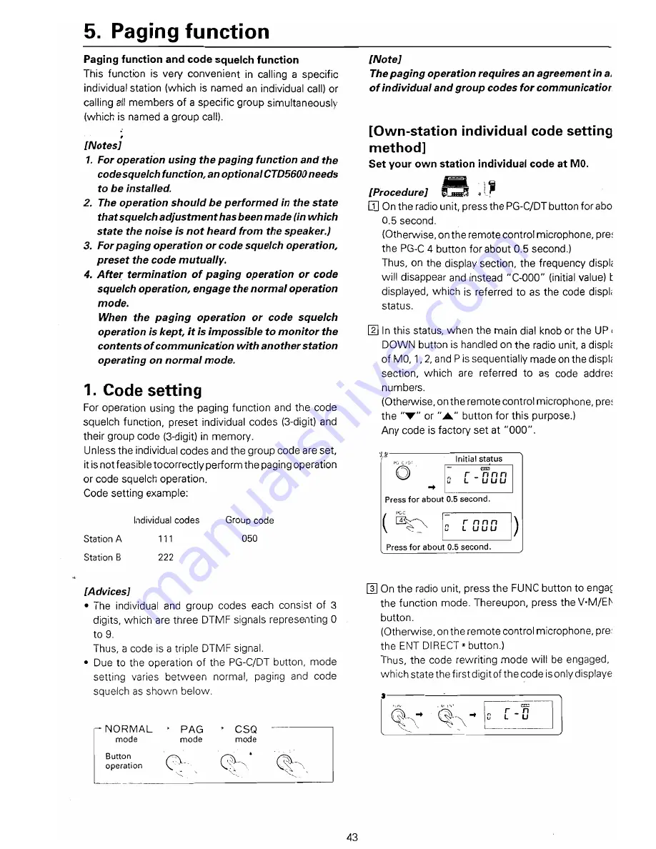 Standard Twin Bander C5608D Скачать руководство пользователя страница 44