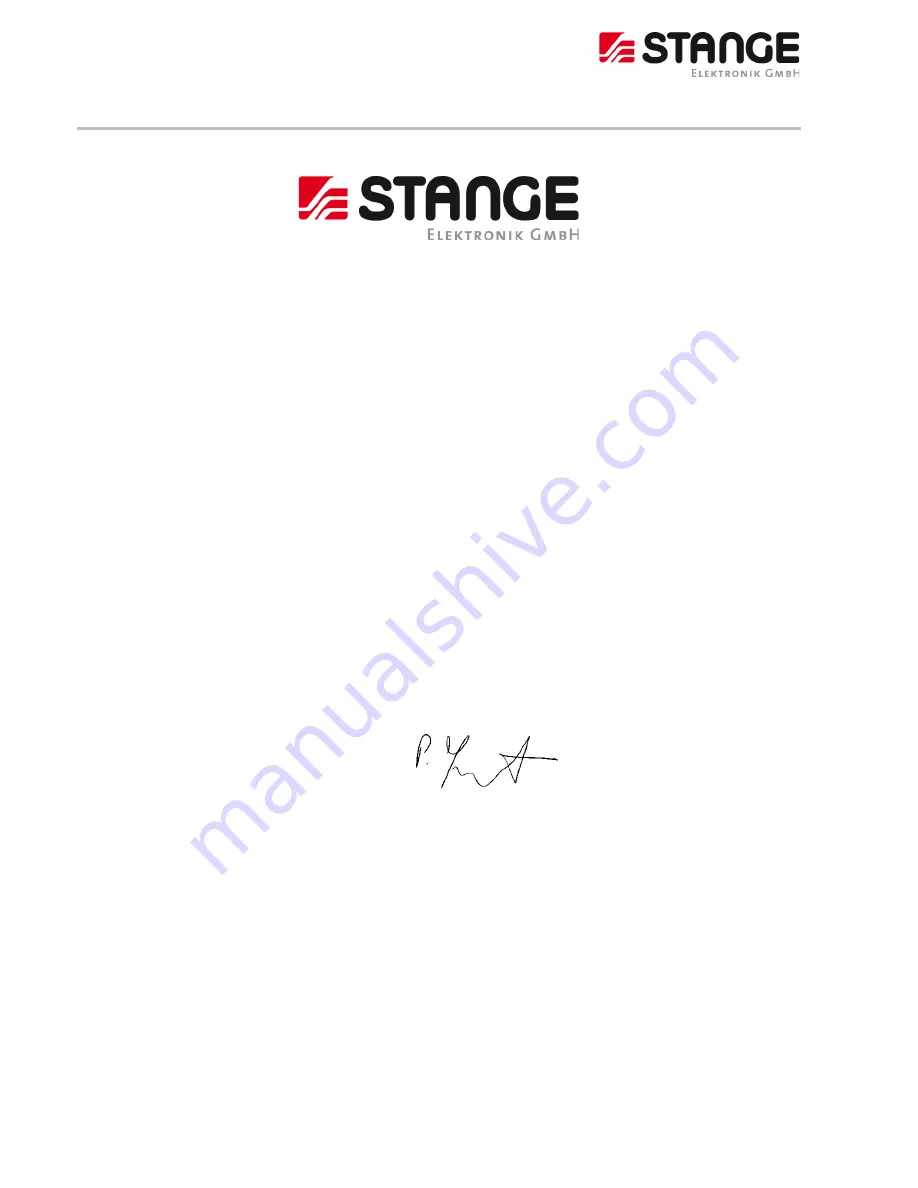 Stange SE-707 Operating Manual Download Page 6