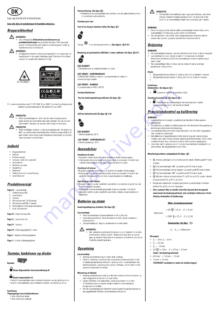 Stanley FCL-G User Manual Download Page 16