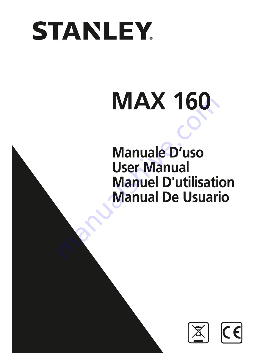 Stanley MAX 160 User Manual Download Page 1