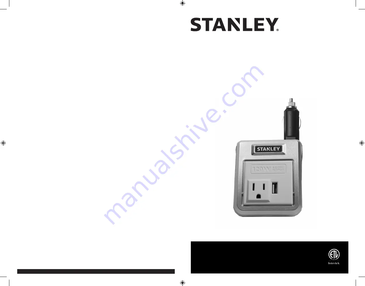 Stanley PI120PSCA Instruction Manual Download Page 1