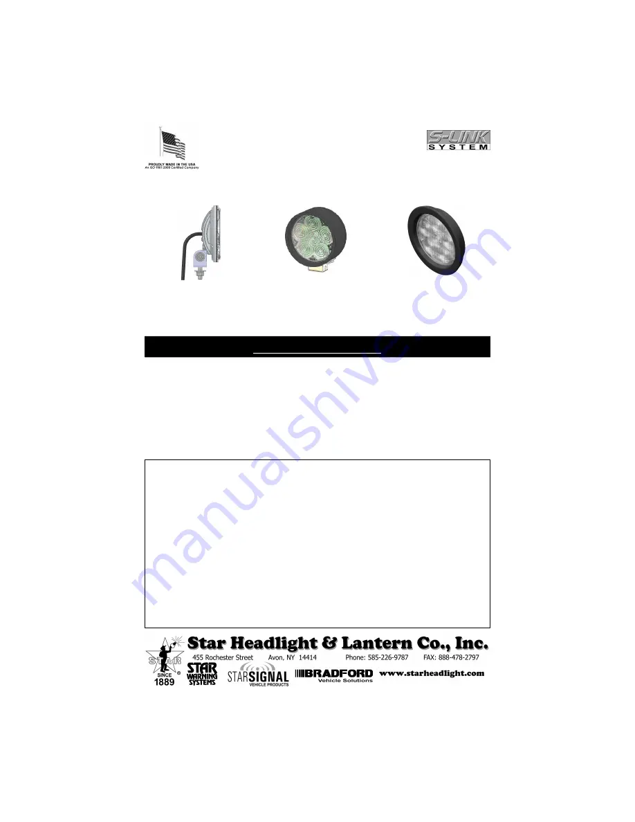 Star Headlight & Lantern LDHT36 Series Скачать руководство пользователя страница 1