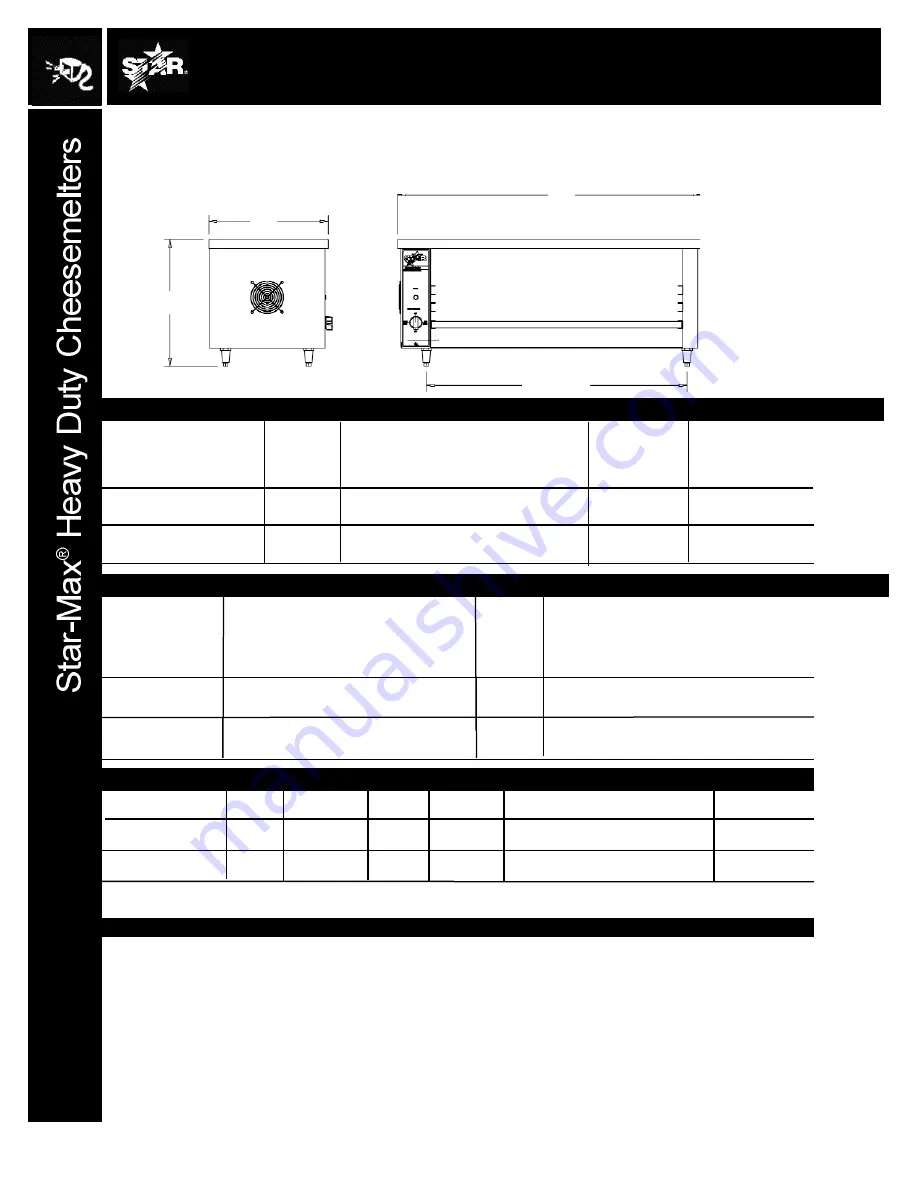 Star Manufacturing STAR-MAX 524SBA Specification Sheet Download Page 2