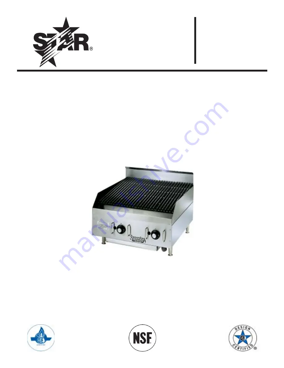 Star Manufacturing STAR-MAX 6015CBSB Installation And Operating Instructions Manual Download Page 1