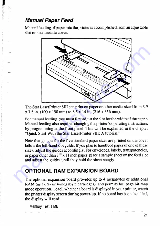 Star Micronics LaserPrinter 8III Operation Manual Download Page 27