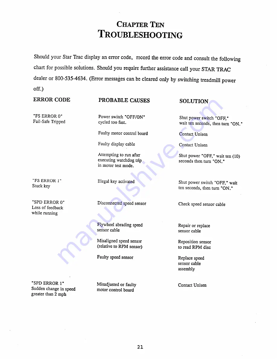 Star Trac 1000 Owner'S Manual Download Page 33