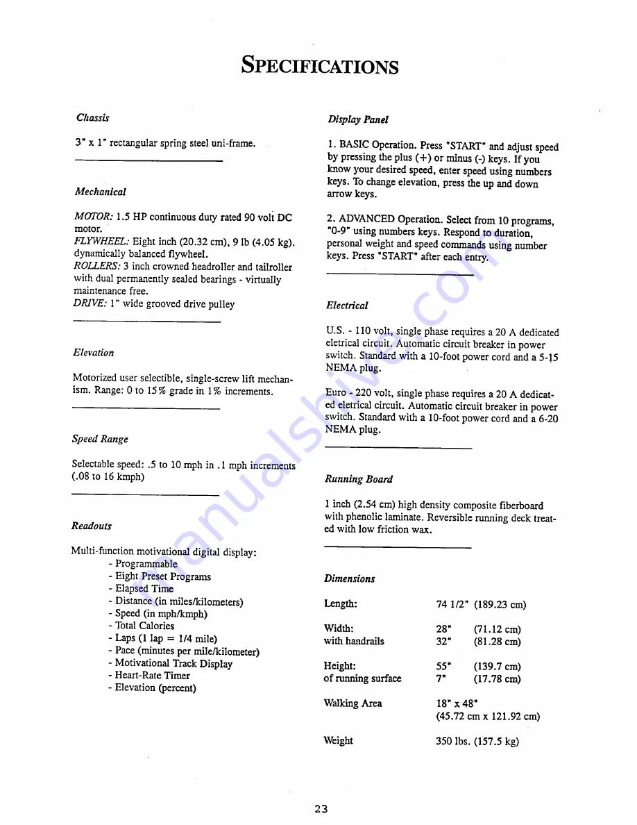 Star Trac 1000 Owner'S Manual Download Page 35