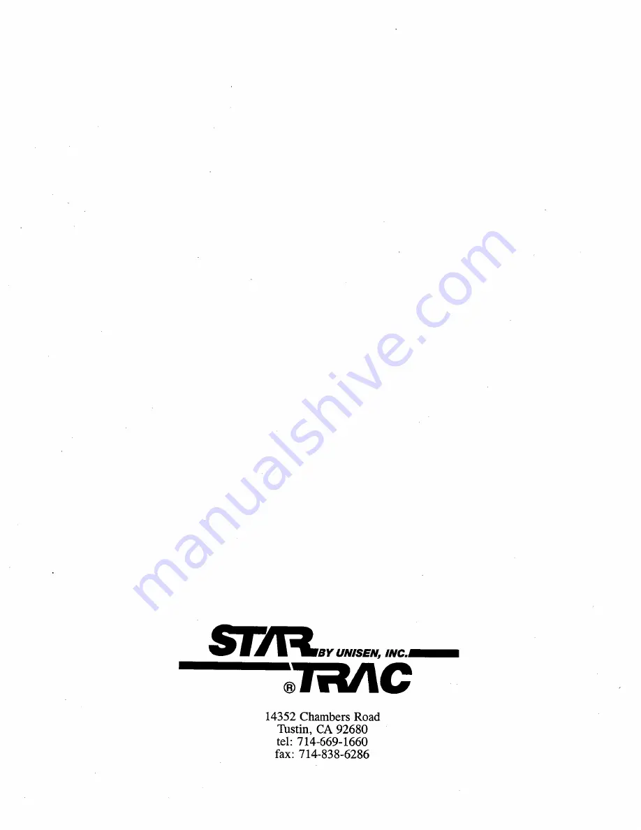 Star Trac 1000 Owner'S Manual Download Page 36