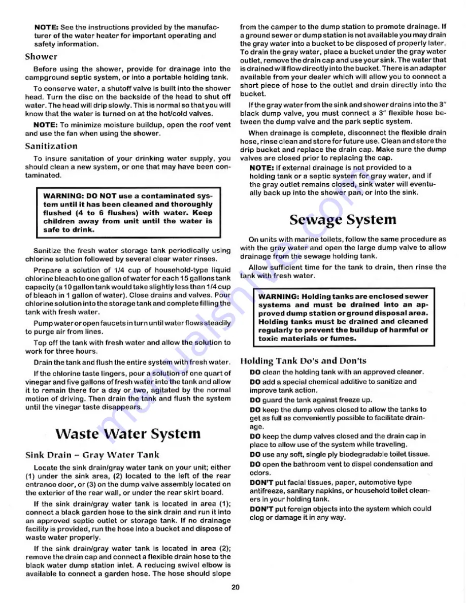 Starcraft 2004 Lonestar Owner'S Manual Download Page 22