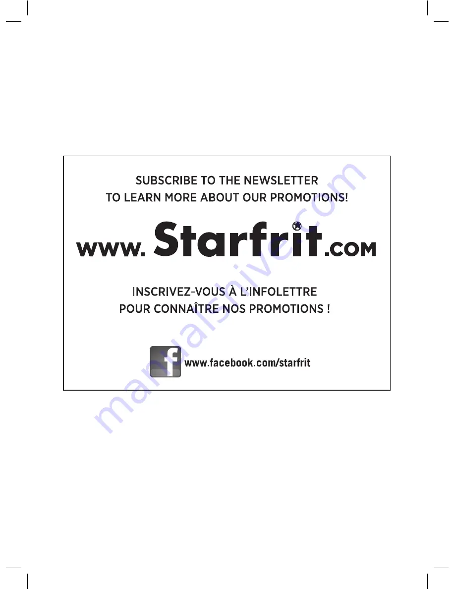 STARFRIT The Rock Instructions For Use And Care Manual Download Page 20