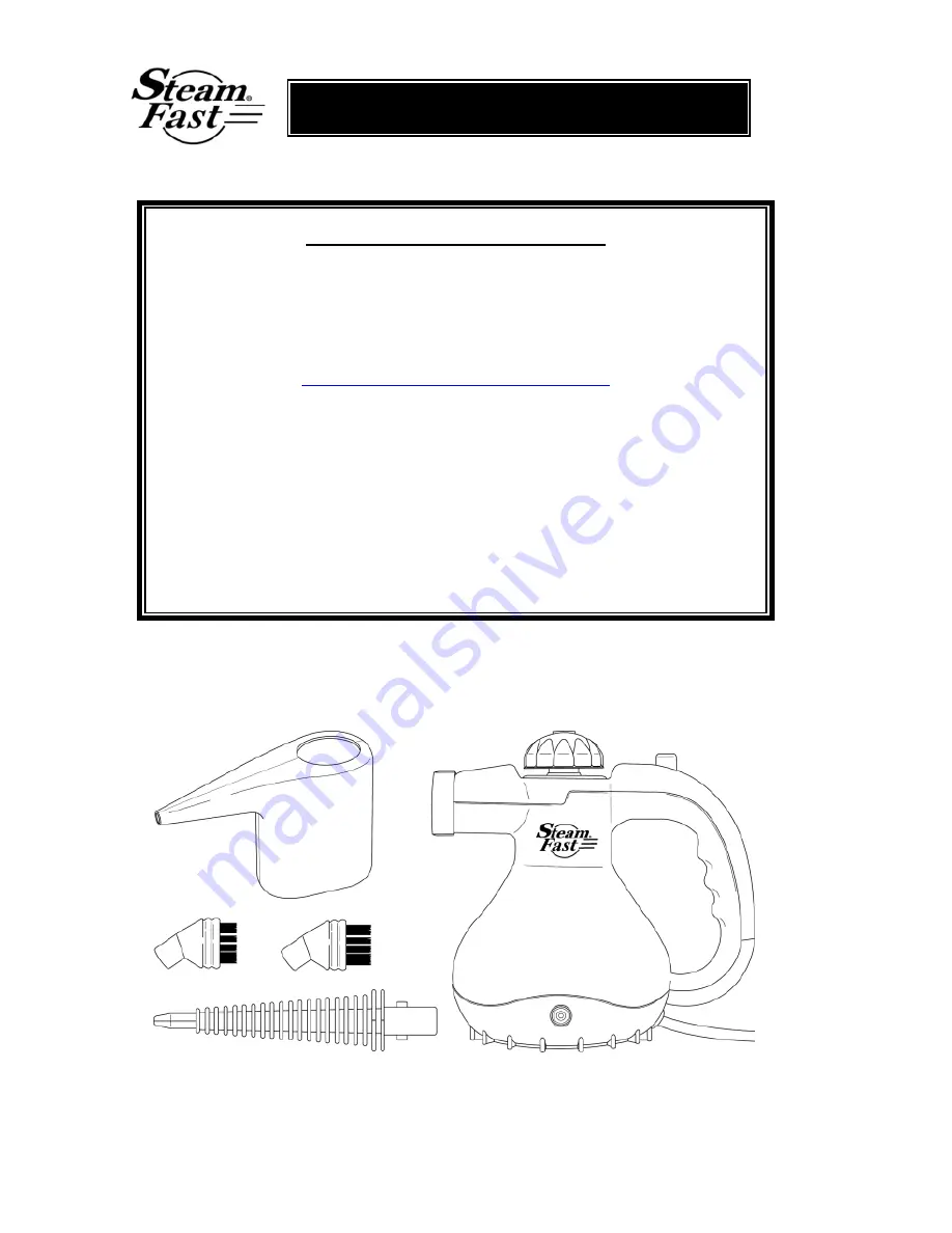 Steamfast Quick & Easy SF-222 Instruction Manual Download Page 3