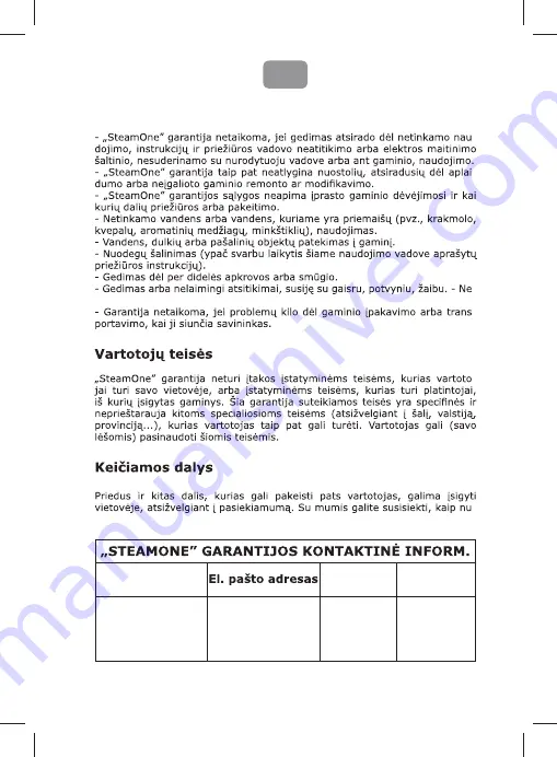 STEAMONE EUH2020W User Manual Download Page 69