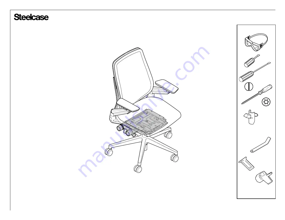 Steelcase 442 Gesture Replacement Manual Download Page 1