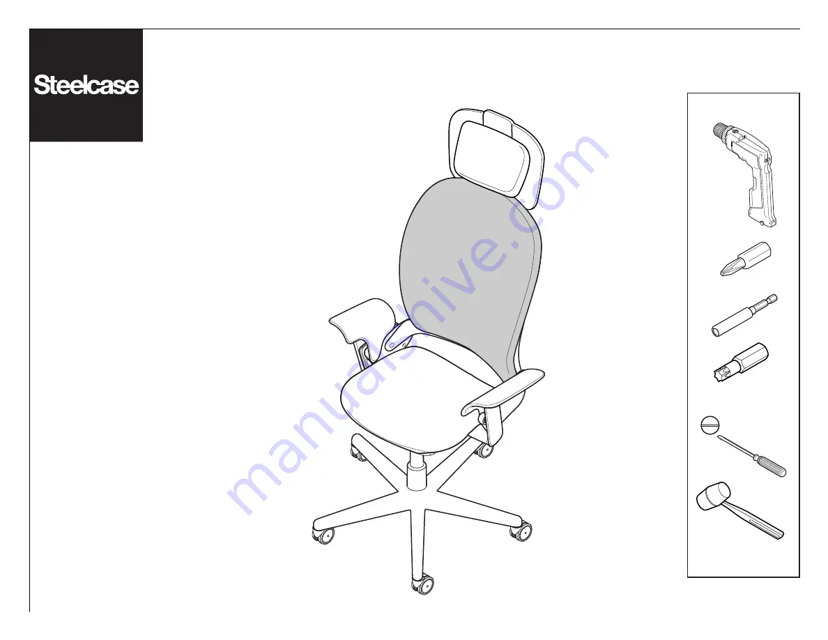 Steelcase 464 Leap Assembly Instructions Manual Download Page 1